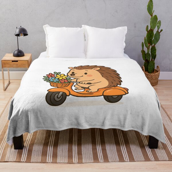 Item preview, Sweet Delivery – Hedgehog on a Flower Scooter designed and sold by MzulhilmiZam.