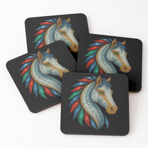 Item preview, Gemstone Mosaic Horse Portrait designed and sold by DigitalGemArt.