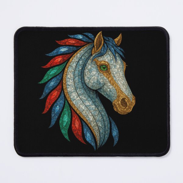 Item preview, Gemstone Mosaic Horse Portrait designed and sold by DigitalGemArt.
