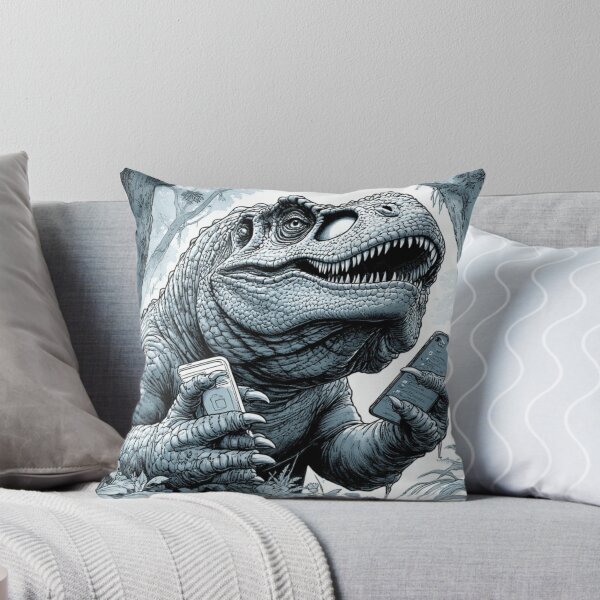 Item preview, T-Rex Using Smartphones in the Jungle designed and sold by YAM716.