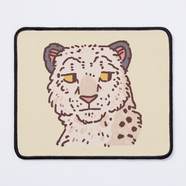 Item preview, Snow Leopard portrait, textured pastel illustration designed and sold by Magnificent Lizard.
