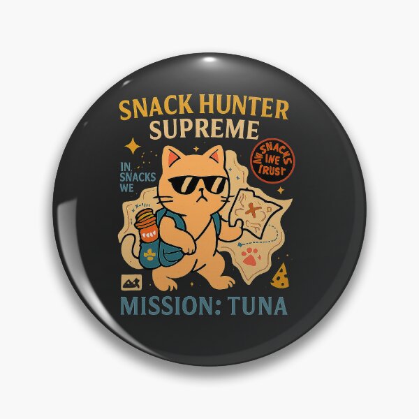 Item preview, Snack Hunter Supreme – Tuna Mission Cat Design designed and sold by SanPedroArt.