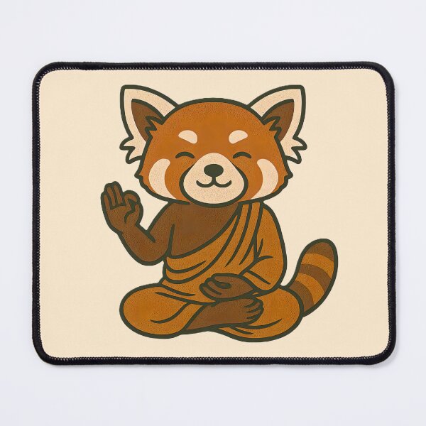 Item preview,  Cute Zen Animal Meditation Buddha Art: Red Panda designed and sold by PinUpPizzazz.