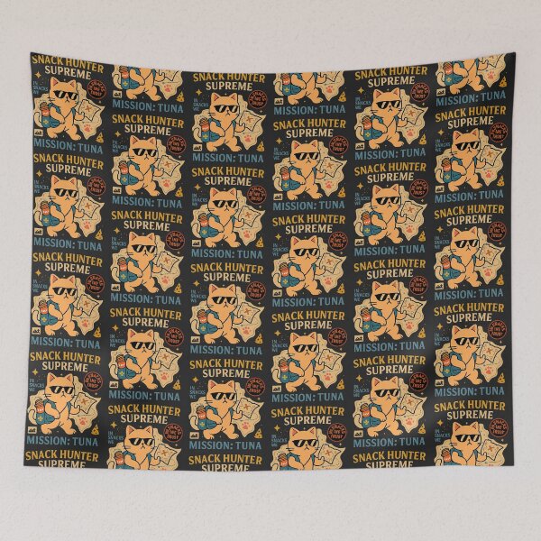 Item preview, Snack Hunter Supreme – Tuna Mission Cat Design designed and sold by SanPedroArt.