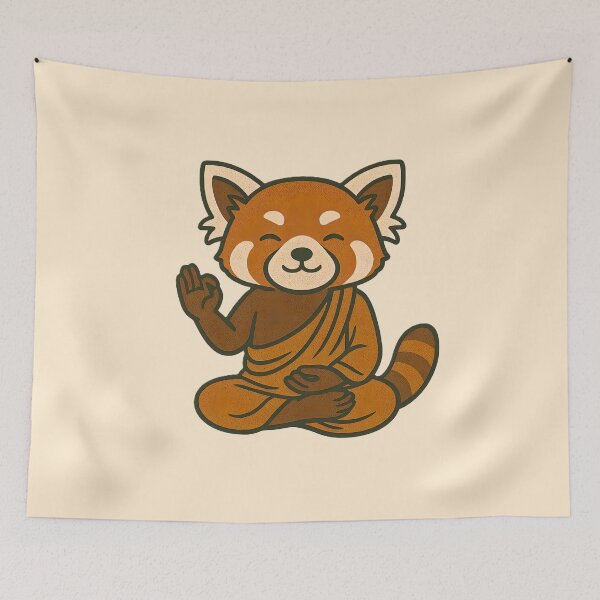 Item preview,  Cute Zen Animal Meditation Buddha Art: Red Panda designed and sold by PinUpPizzazz.