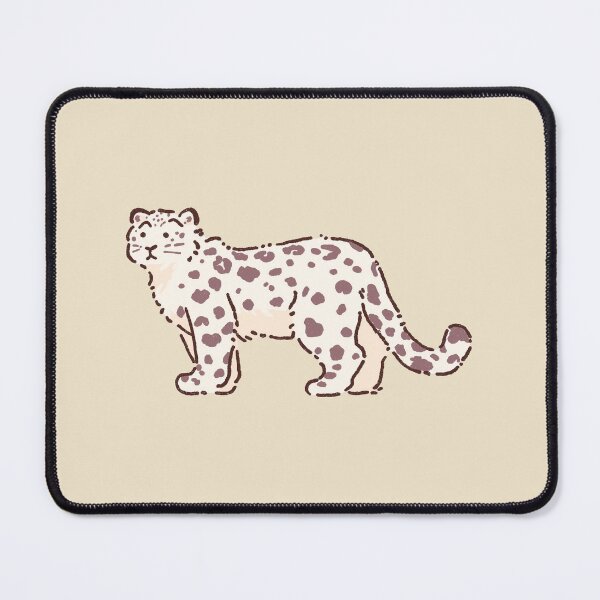 Item preview, Snow Leopard minimalist soft textured illustration designed and sold by Magnificent Lizard.