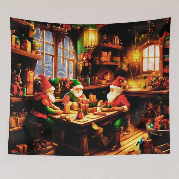 Item preview, Elves in the Workshop designed and sold by Zofia Sosnecka.