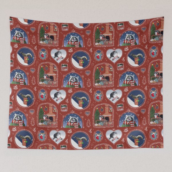 Item preview, Christmas Raccoons designed and sold by BoyPilot Goods.