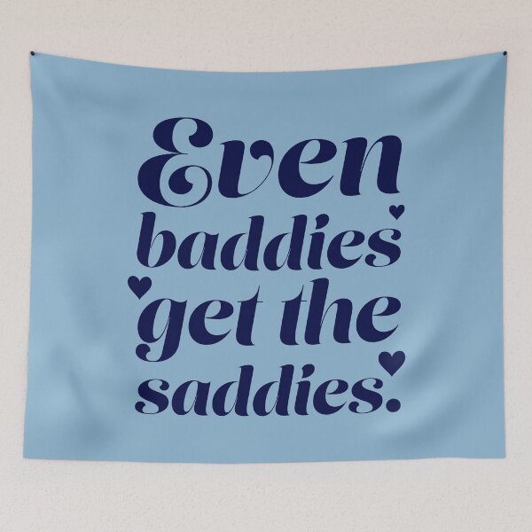 Item preview, Even Baddies Get the Saddies - Navy Blue designed and sold by sillyjess.