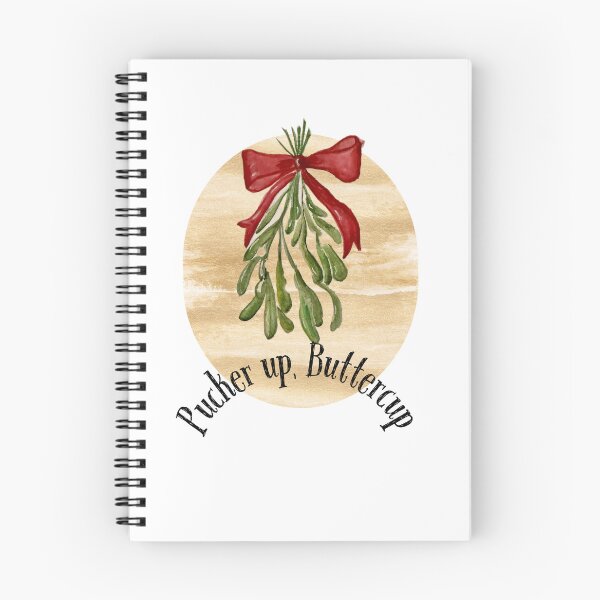Item preview, Pucker up, Buttercup mistletoe watercolor print  designed and sold by The Baroque Brush.