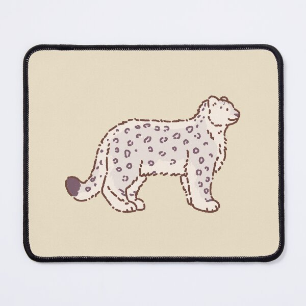Item preview, Snow Leopard, soft pastel minimalist illustration designed and sold by Magnificent Lizard.