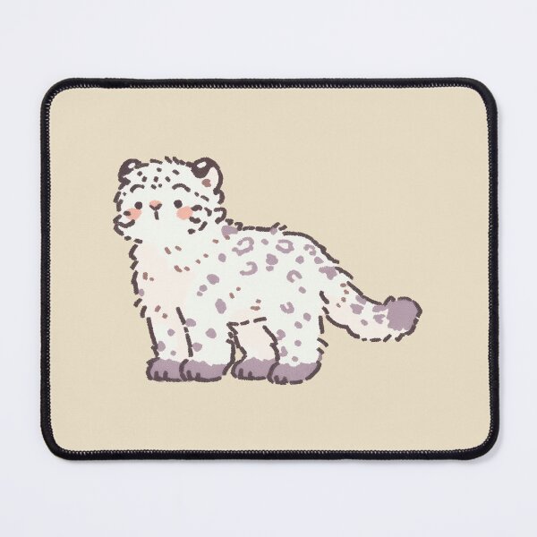 Item preview, Snow Leopard, soft pastel cub illustration designed and sold by Magnificent Lizard.