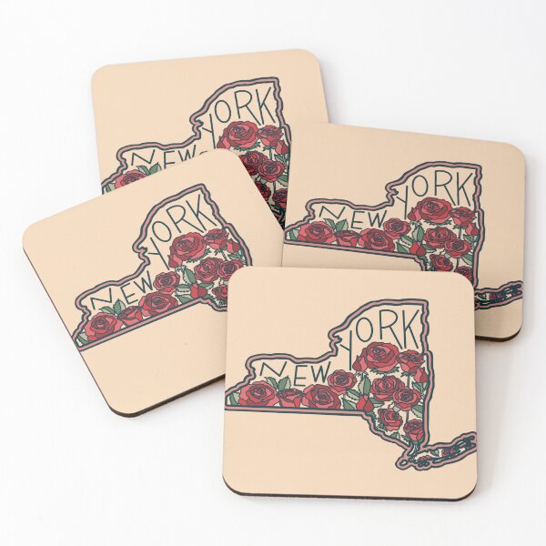 Item preview, New York State Flower Rose Square designed and sold by jordannic.