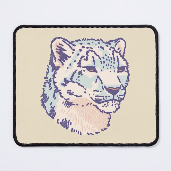 Item preview, Blue Snow Leopard pastel portrait illustration designed and sold by Magnificent Lizard.