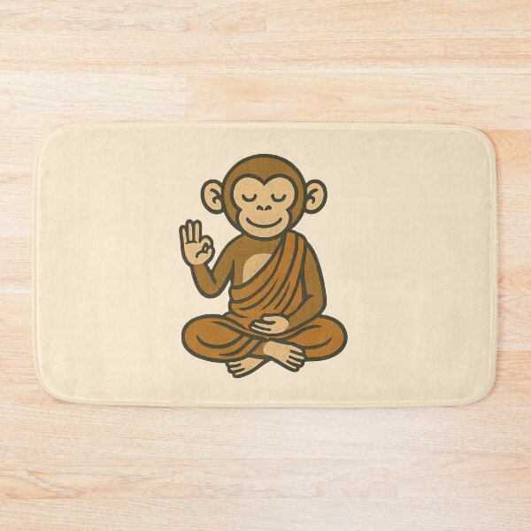 Item preview, Cute Zen Animal Meditation Buddha Art: Monkey designed and sold by PinUpPizzazz.