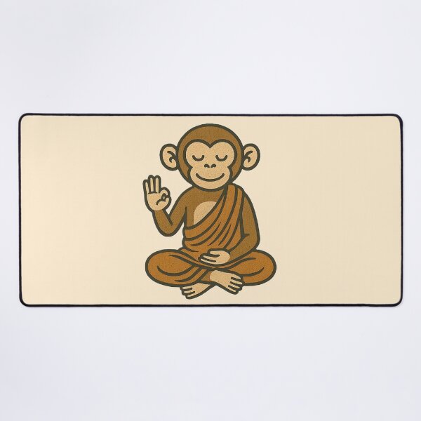 Item preview, Cute Zen Animal Meditation Buddha Art: Monkey designed and sold by PinUpPizzazz.