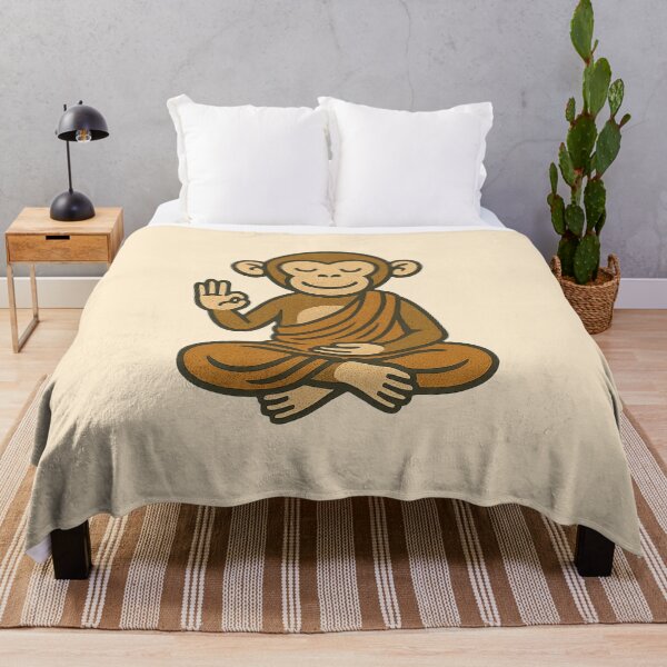 Item preview, Cute Zen Animal Meditation Buddha Art: Monkey designed and sold by PinUpPizzazz.