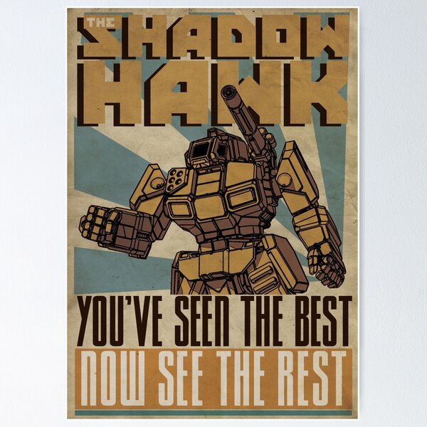 Item preview, Battletech 'Mechs: The Shadow Hawk (alternate design) designed and sold by Blunderstated.