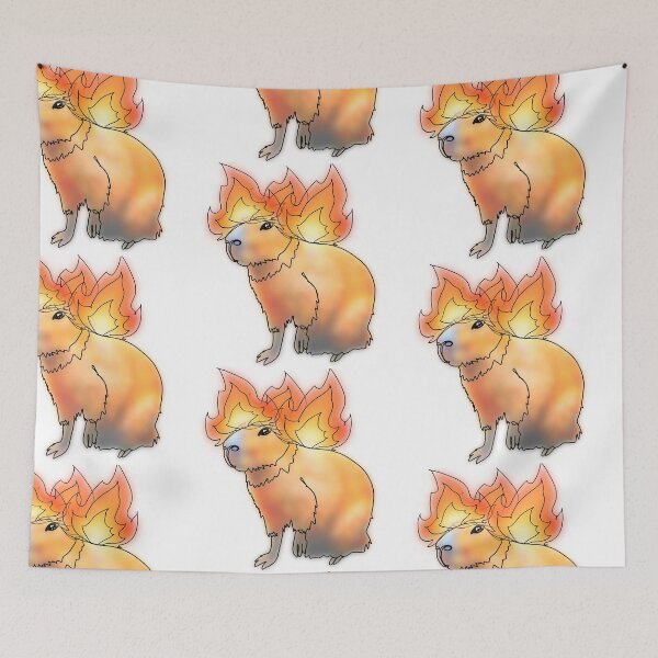 Item preview, Capybara Wearing a Fire emoji Hat – animalzinhats designed and sold by Ashley’sAnimalz.