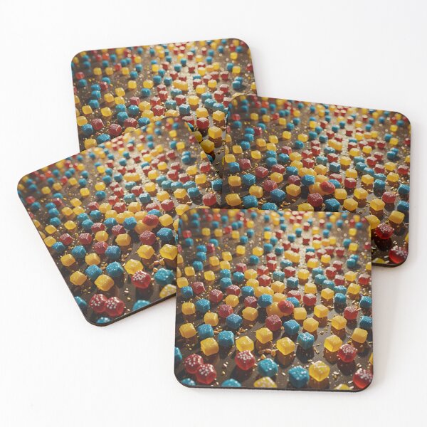 Item preview, Sweet Spectrum – Colorful Jelly Candy Cubes designed and sold by PawPrintedArt.