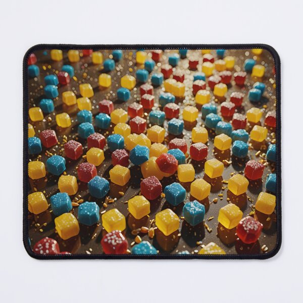 Item preview, Sweet Spectrum – Colorful Jelly Candy Cubes designed and sold by PawPrintedArt.