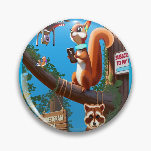 Item preview, Viral Squirrel–Influencer Art Print in The Style Of Forest Stars Of Social Networks | Fancy Design of Cyber Squirrels in tmon Headphones, From Felia designed and sold by Felia001.