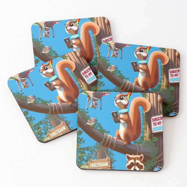 Item preview, Viral Squirrel–Influencer Art Print in The Style Of Forest Stars Of Social Networks | Fancy Design of Cyber Squirrels in tmon Headphones, From Felia designed and sold by Felia001.