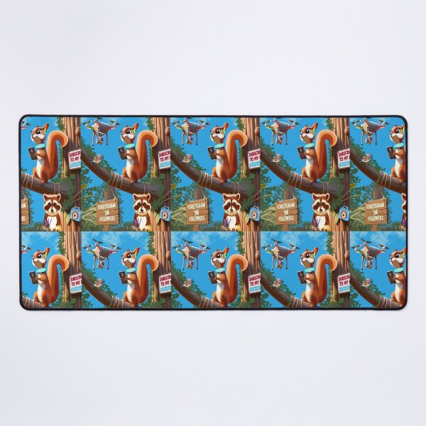 Item preview, Viral Squirrel–Influencer Art Print in The Style Of Forest Stars Of Social Networks | Fancy Design of Cyber Squirrels in tmon Headphones, From Felia designed and sold by Felia001.