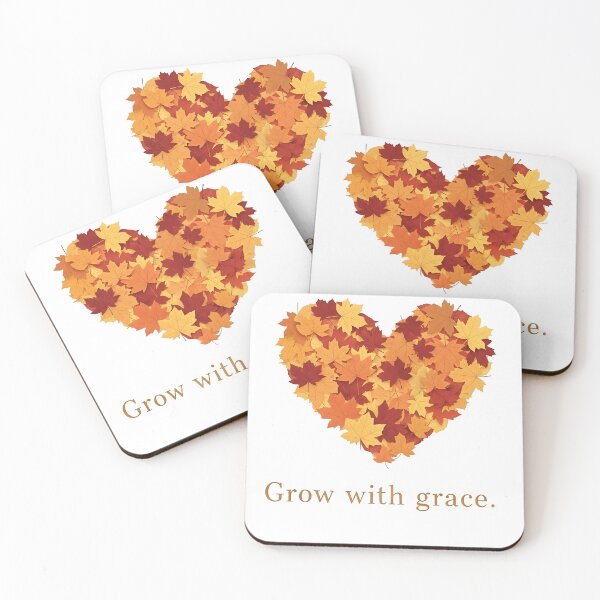 Item preview, Grow with Grace – Autumn Leaf Heart Nature Art designed and sold by Liva Art.