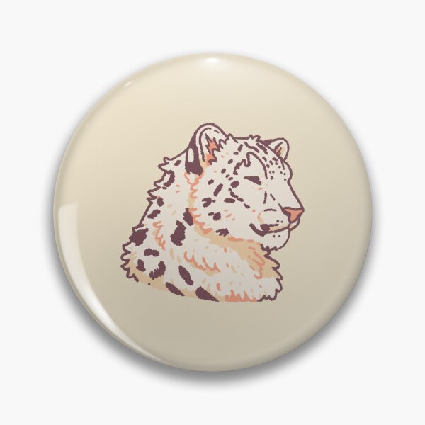 Item preview, Snow Leopard portrait, soft pastel illustration designed and sold by Magnificent Lizard.