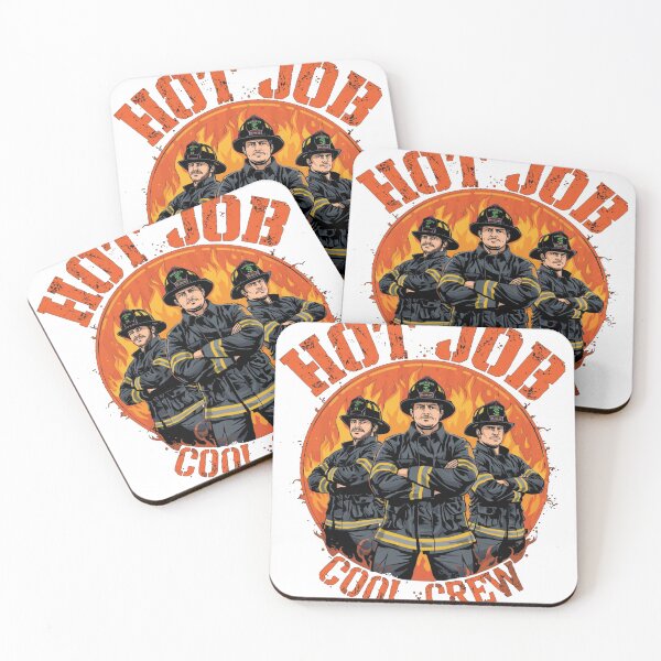Item preview, Hot Job Cool Crew | Funny Firefighter designed and sold by SirensandSteel.