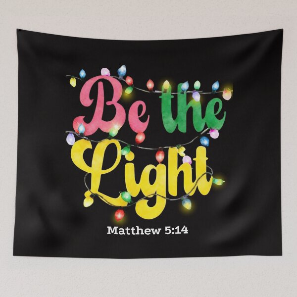 Item preview, be the light Christmas - bible verse matthew 5:14 designed and sold by loveforallages.