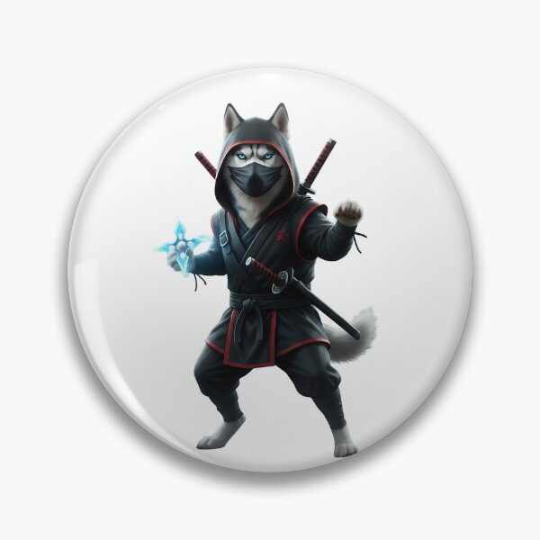 Item preview, Husky Ninja Shadow Warrior | Samurai Dog Martial Arts Art designed and sold by TheArtForge.