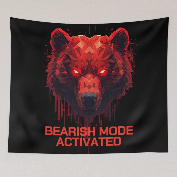 Item preview, Bearish Mode Activated, Trader & Crypto Market Sticker  designed and sold by Moodune.