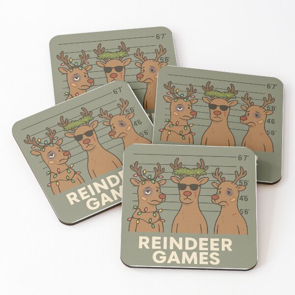 Aperçu de l'œuvre Programme de Noël des Reindeer Games créée et vendue par Okayish Things.