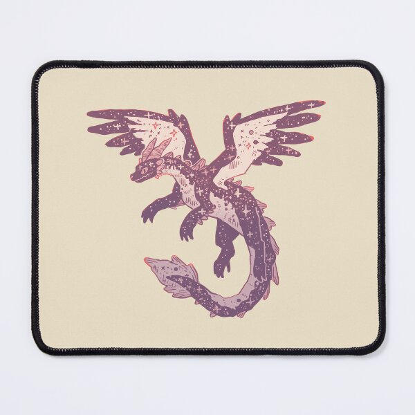 Item preview, Galaxy Cosmic Dragon, star-speckled winged illustration designed and sold by Magnificent Lizard.