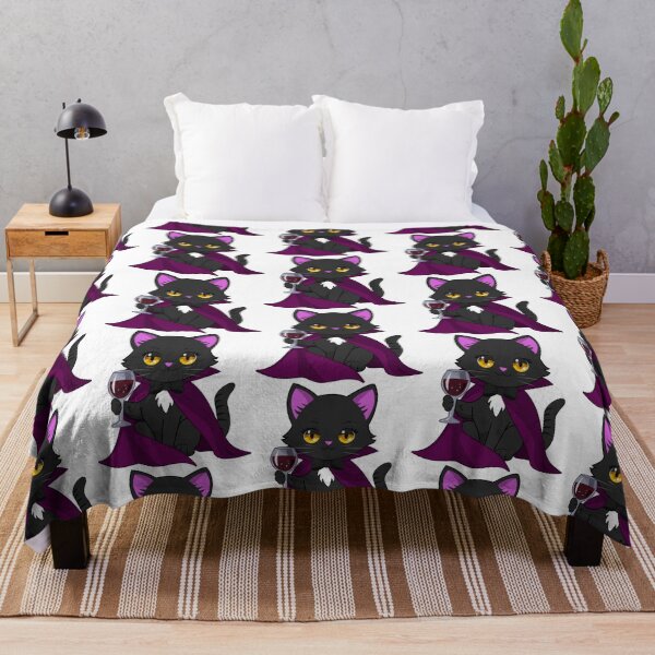 Item preview, Cute Halloween Vampire Cat Holding a Glass of Wine designed and sold by Moon-Designn.