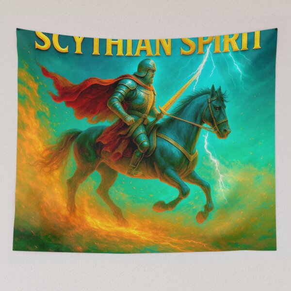 Item preview, Scythian Spirit — Cinematic Warrior of Fire and Storm | Epic Mythic Fantasy Art by YKYPEH designed and sold by YKYPEH-Studios.