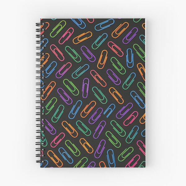 Item preview, Rainbow Paperclip Pattern Notebook – Colorful Office Supplies Design, Stationery Gift for Students & Professionals designed and sold by Geek-Girl-Art.