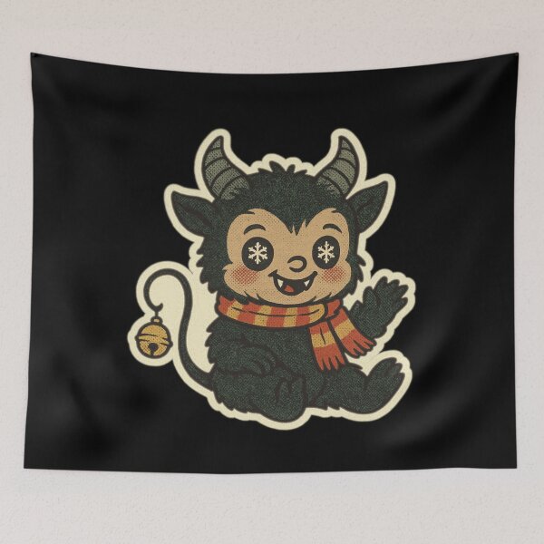 Item preview, Retro Christmas Horror Characters – Baby Krampus – Vintage • Spooky Cute designed and sold by JacobKAurumhead.