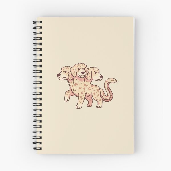 Item preview, Cerberus, whimsical spotted three headed dog illustration designed and sold by Magnificent Lizard.