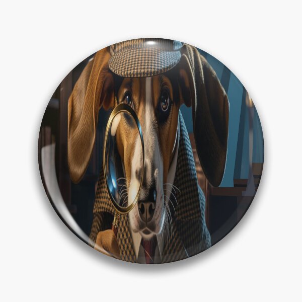 Item preview, Detective Dog Sherlock - Mystical Steampunk Print By Felia designed and sold by Felia001.