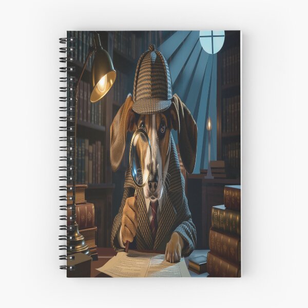 Item preview, Detective Dog Sherlock - Mystical Steampunk Print By Felia designed and sold by Felia001.