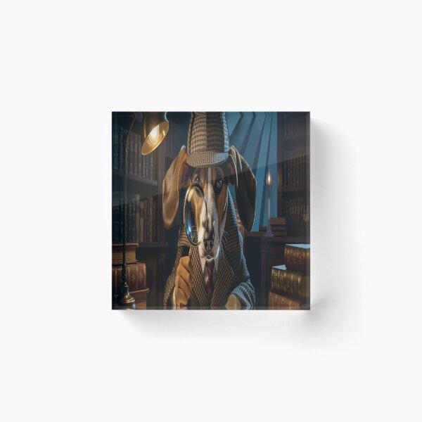 Item preview, Detective Dog Sherlock - Mystical Steampunk Print By Felia designed and sold by Felia001.