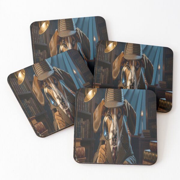 Item preview, Detective Dog Sherlock - Mystical Steampunk Print By Felia designed and sold by Felia001.
