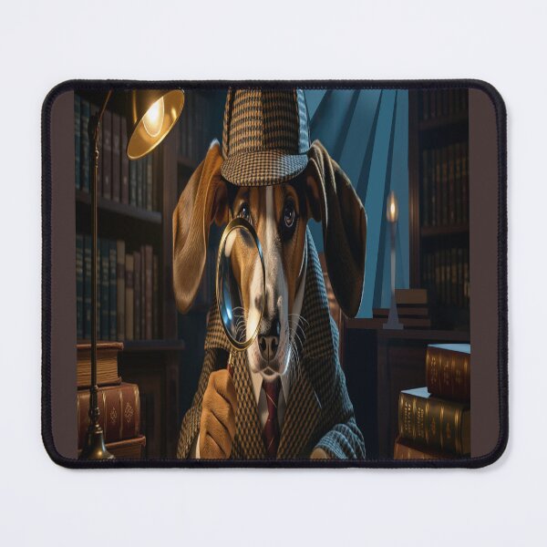 Item preview, Detective Dog Sherlock - Mystical Steampunk Print By Felia designed and sold by Felia001.