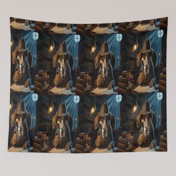 Item preview, Detective Dog Sherlock - Mystical Steampunk Print By Felia designed and sold by Felia001.