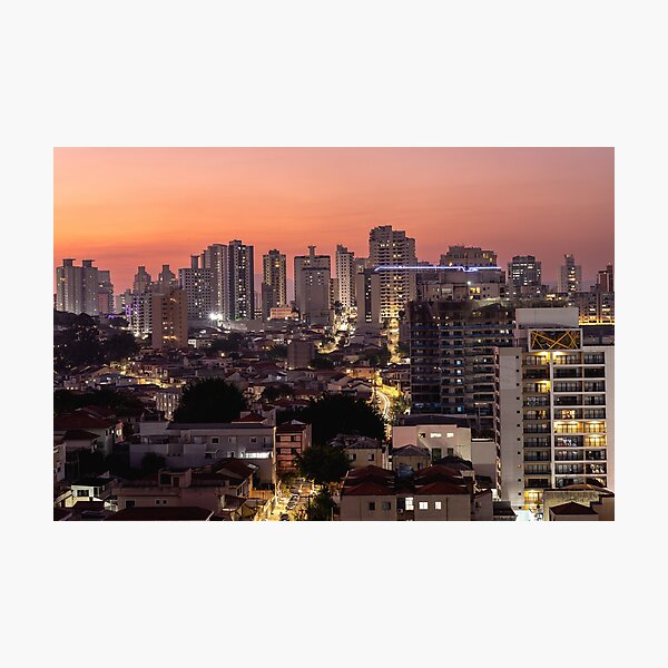 Item preview, Cityscape São Paulo at sunset designed and sold by Sonny Vermeer.