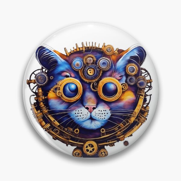Item preview, Steampunk cat with goggles designed and sold by TeesandTops.