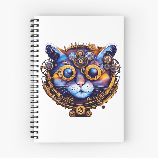 Aperçu de l'œuvre Chat steampunk avec des lunettes créée et vendue par TeesandTops.